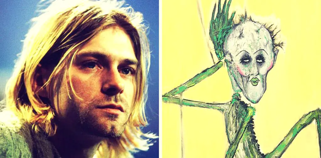 Kurt Cobain Varnish His Paintings