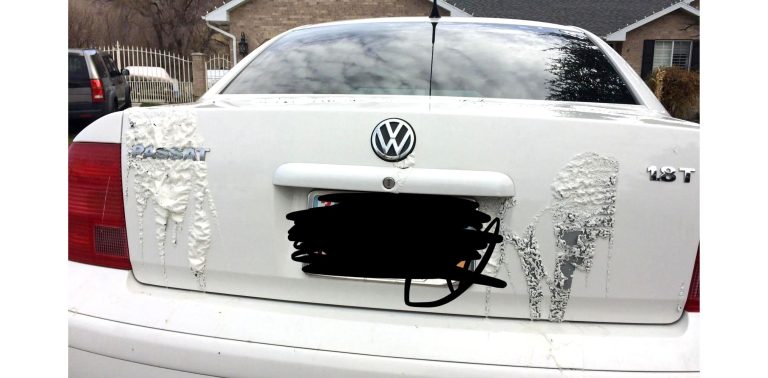 acetone remove car paint