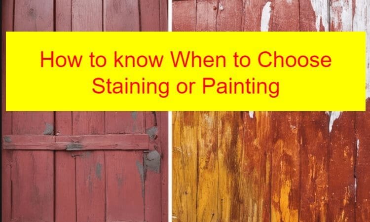 How to know When to Choose Staining or Painting